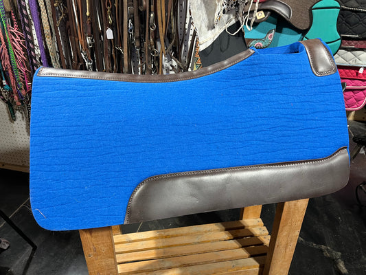 Blue wool western pad