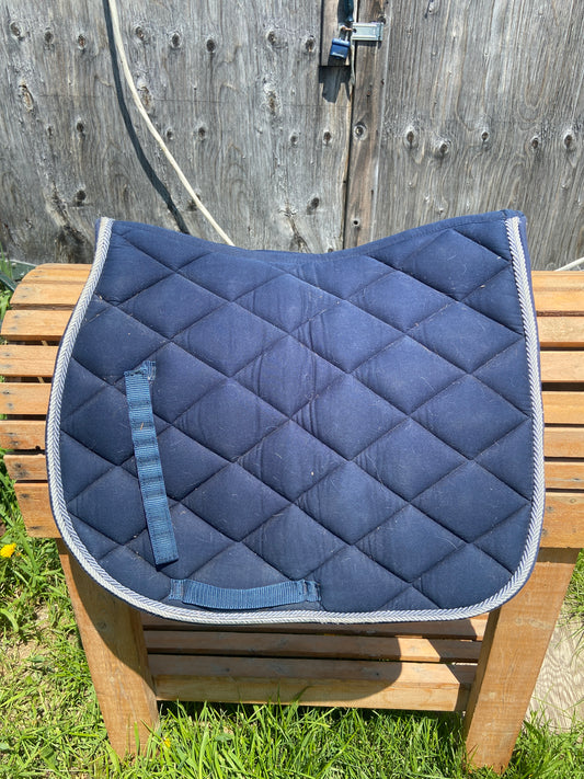 Full size blue pad worn trim