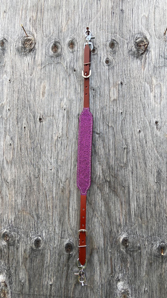 Purple glitter wither strap