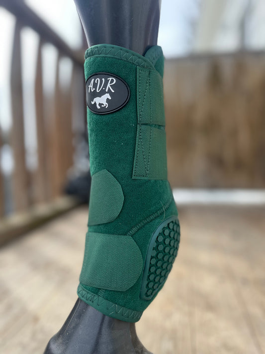 Forest Green 4 pack sport boots with rubber protective heel