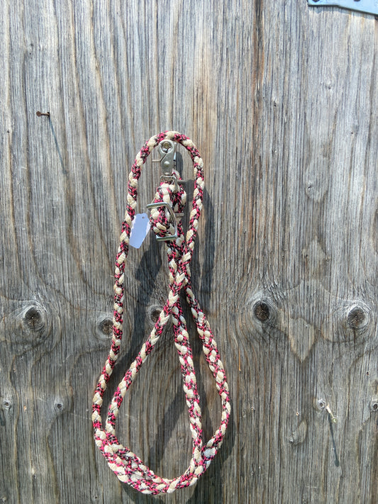 Braided muletape reins