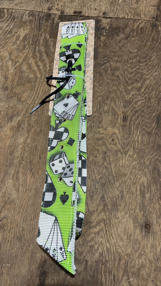 Green poker latigo and off billet set