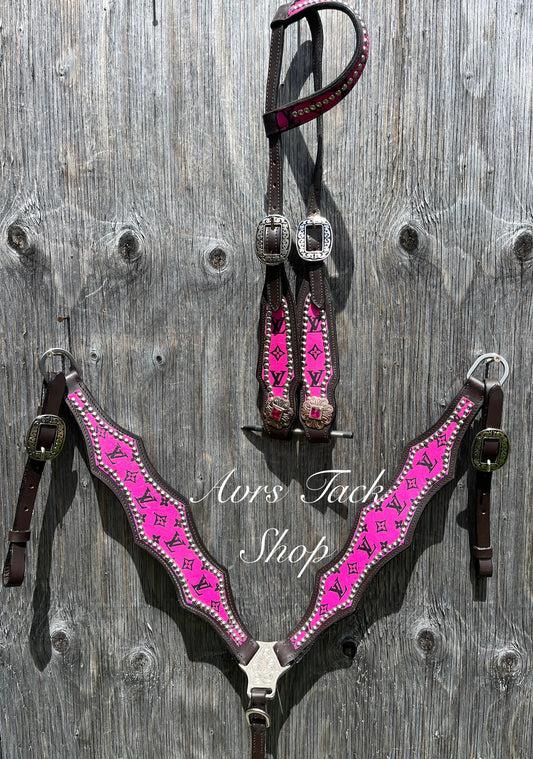 Pink Designer tack set