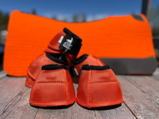 Orange no turn bell boots