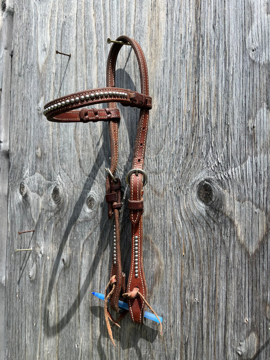 Soft cob leather headstall