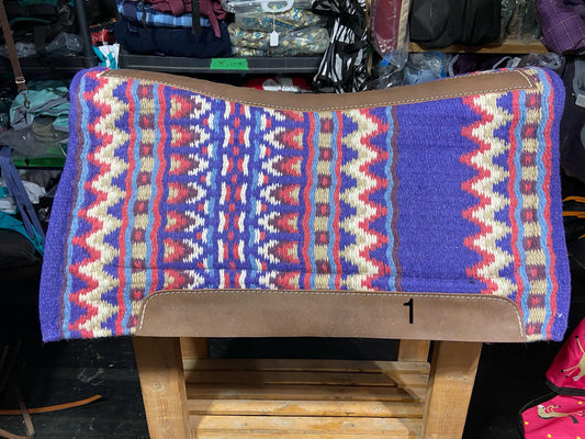 Wool top saddle pads