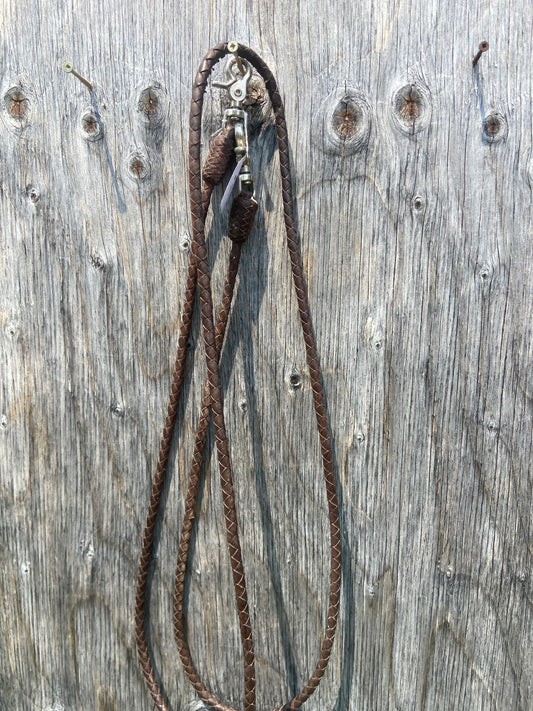 Used braided leather reins
