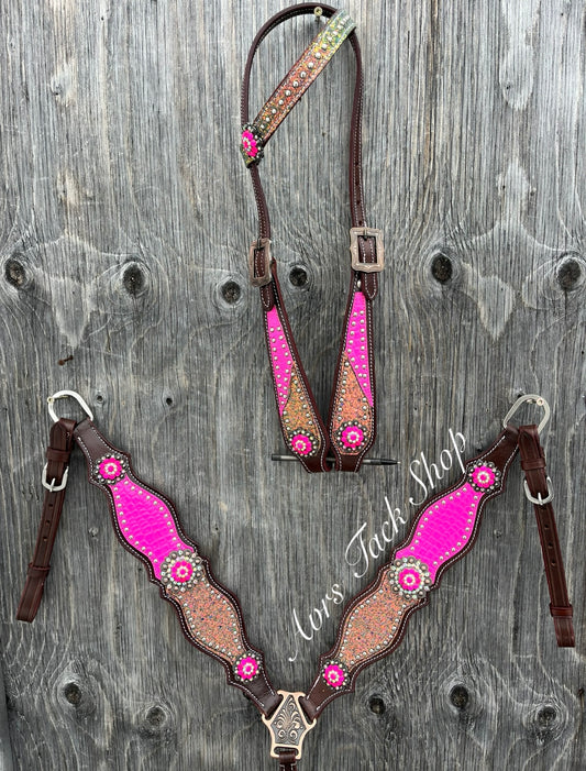 Pink glitter tack set