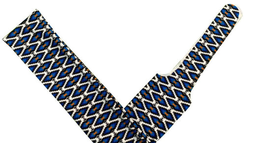 Blue Aztec lycra tail bag