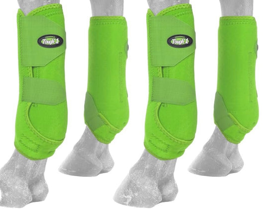 Lime green smb sport boots set of four