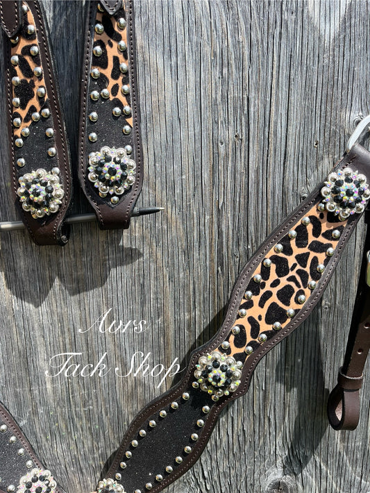 Black sparkle Leopard set