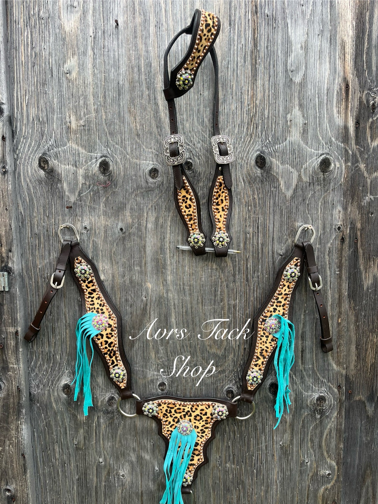 Leopard gladiator set, breastplate is for thick horses!