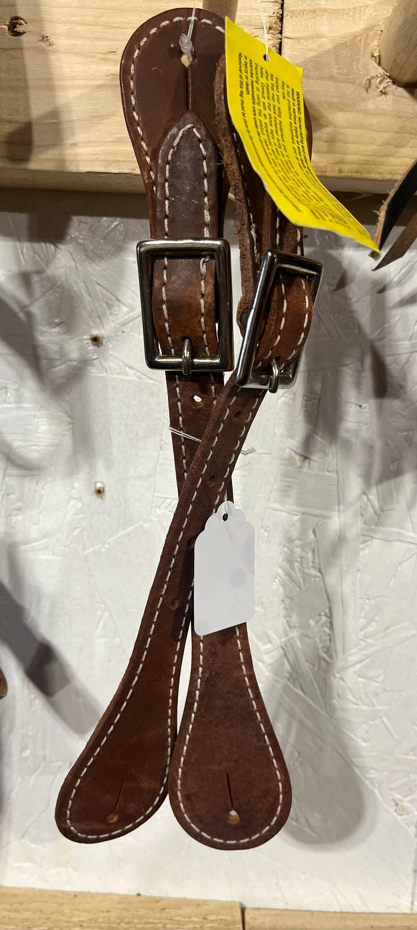 Harness leather spur straps