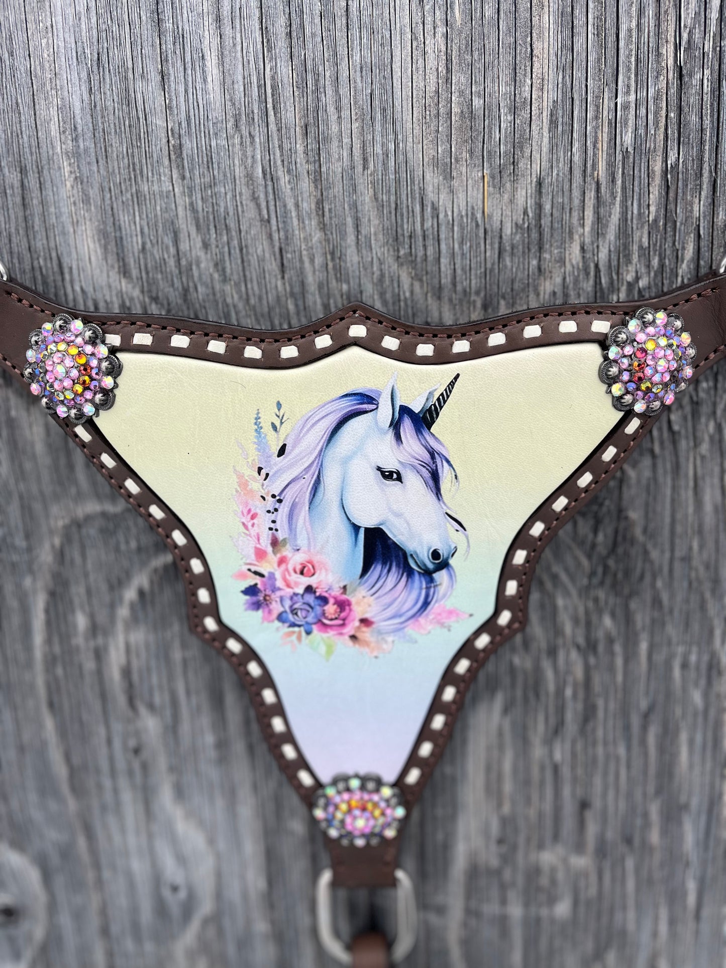Unicorn gladiator one ear tack set