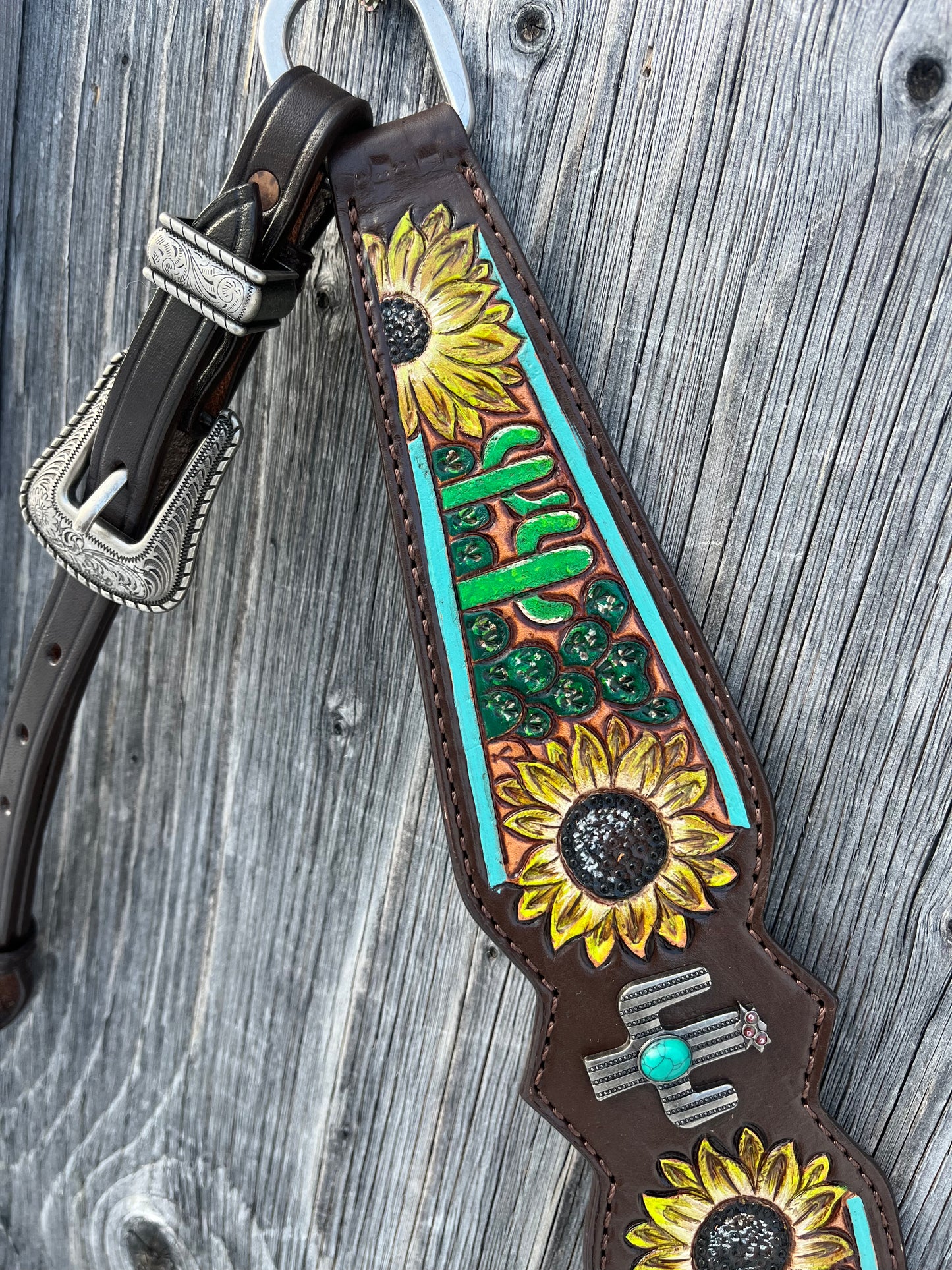 Sunflower cactus one ear tack set