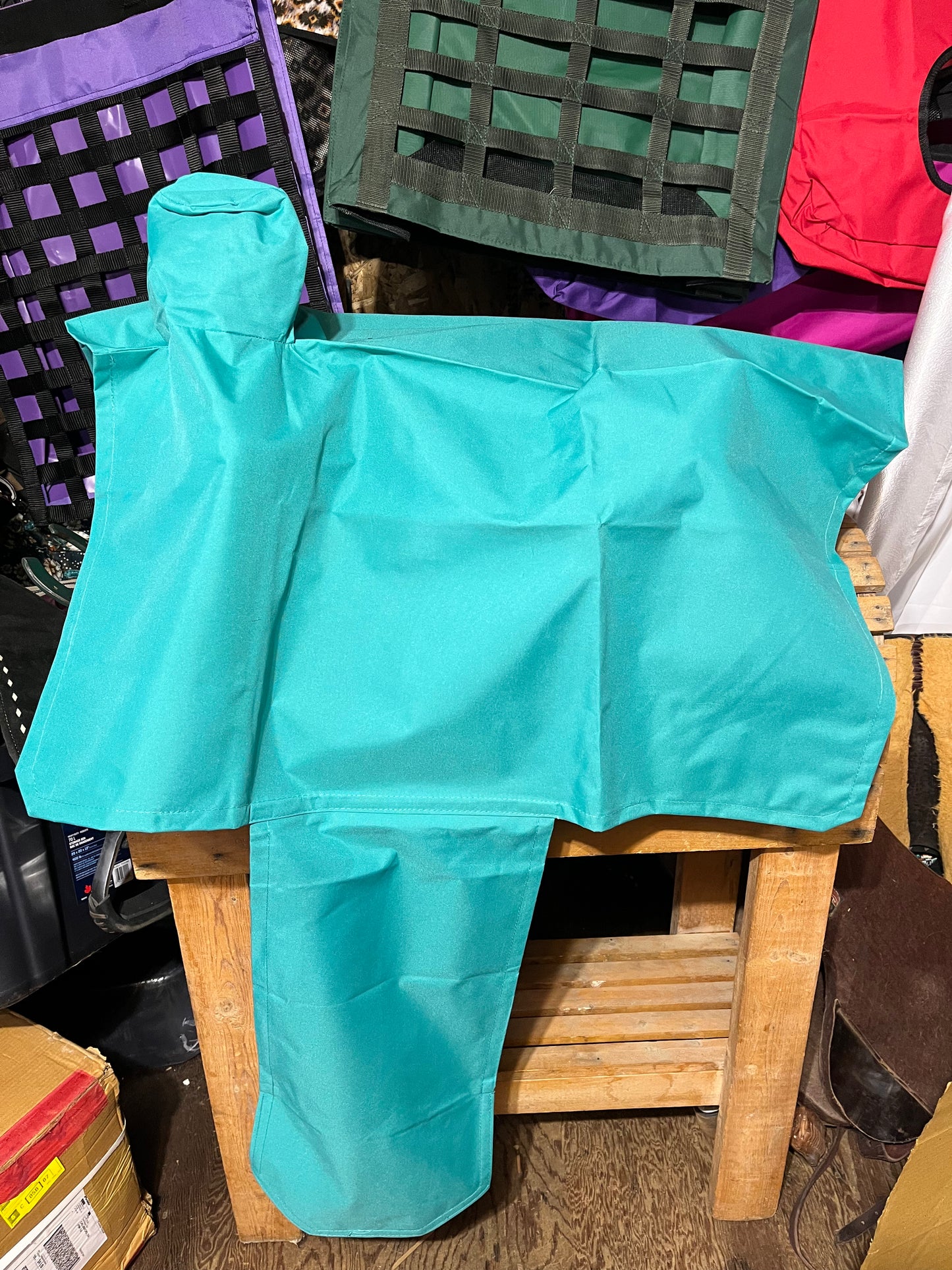 Teal western saddle cover