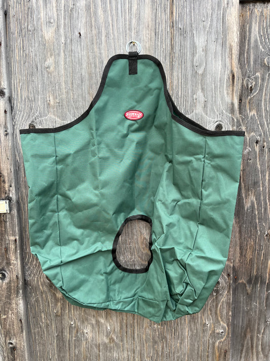 Hunter green hay bag
