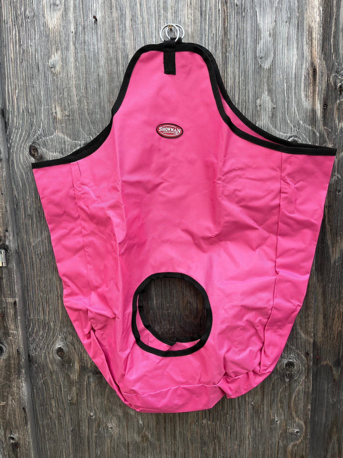 Pink hay bag
