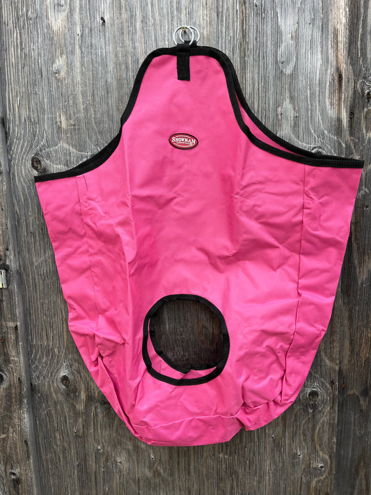 Pink hay bag