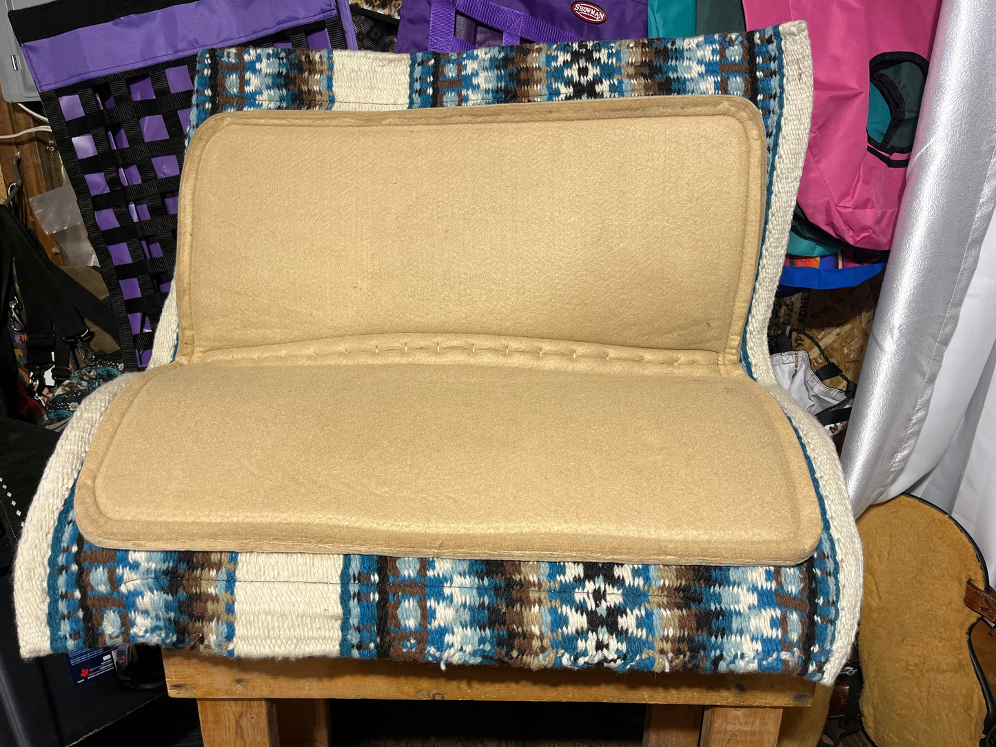34x34 wool top pad with 1” memory felt bottom gently used