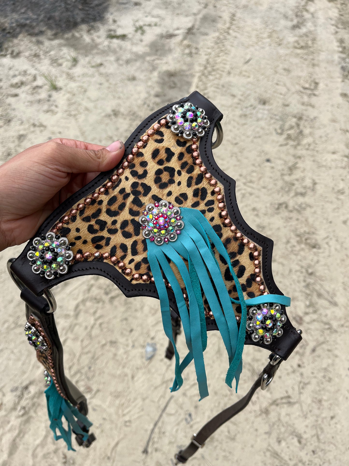 Large to draft cheetah gladiator breastcollar