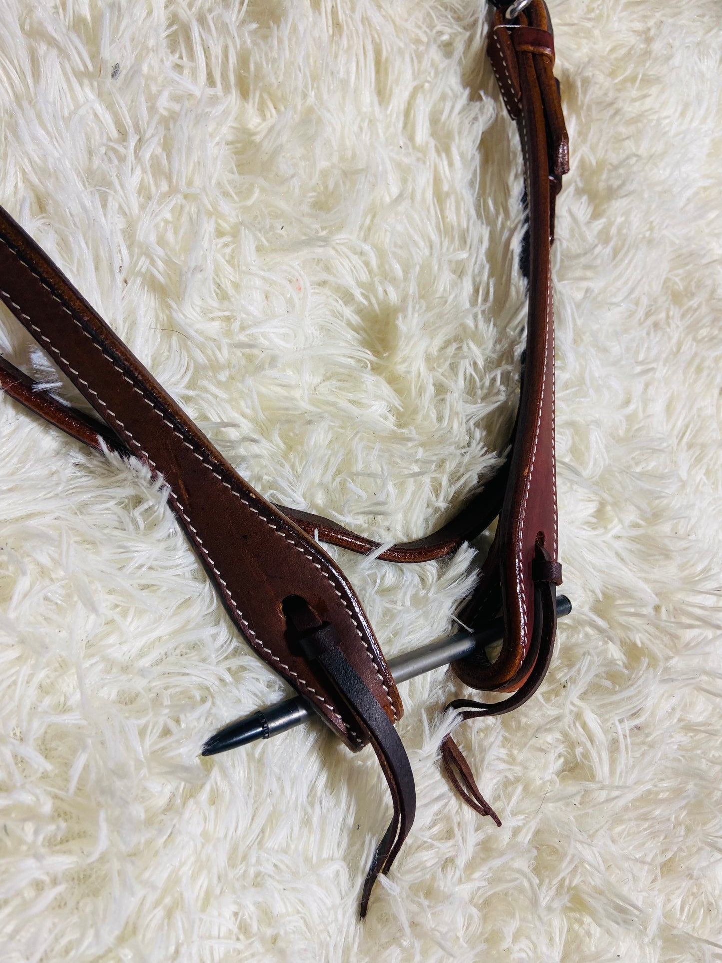 Browband plain leather headstall