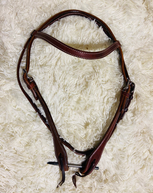 Browband plain leather headstall