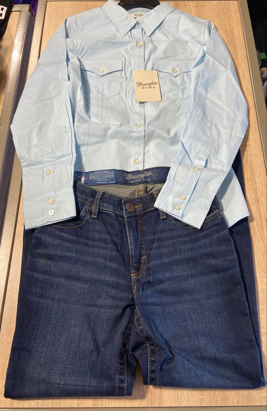 Wrangler retro light blue