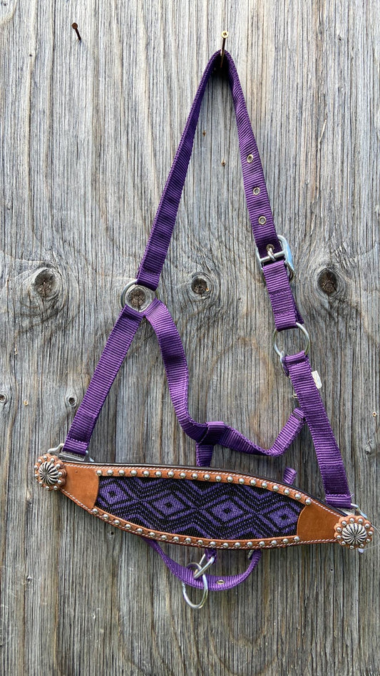 Purple bronc halter cob size