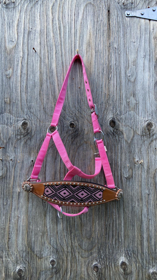 Pink bronc halter