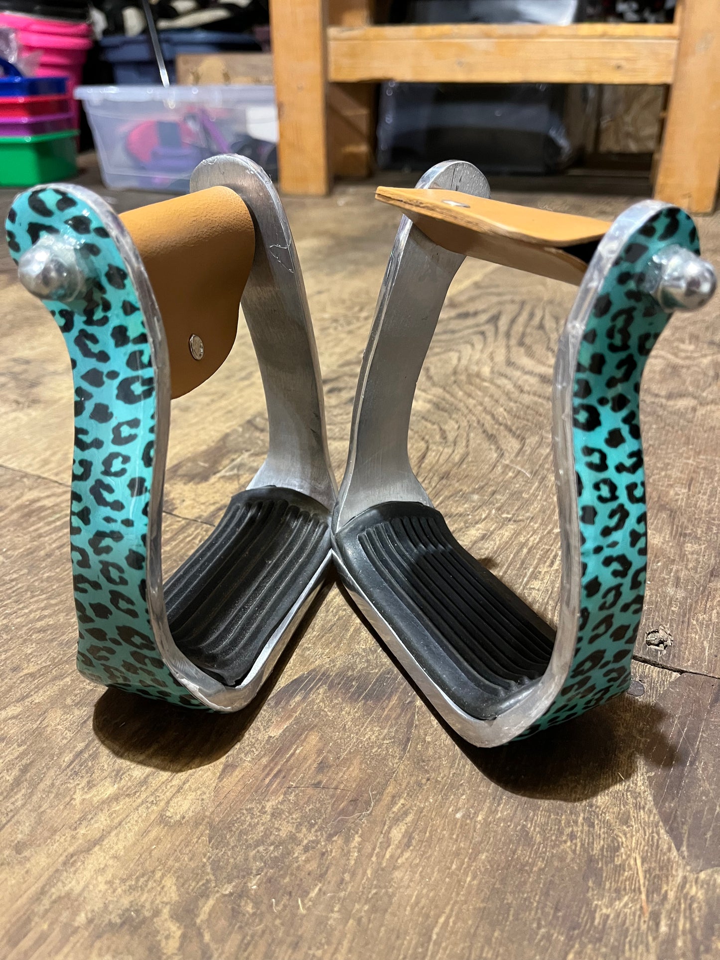 Blue 🐆 barrel stirrups