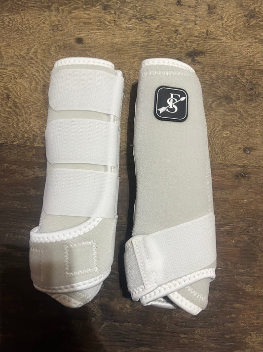 Large white front sport boots