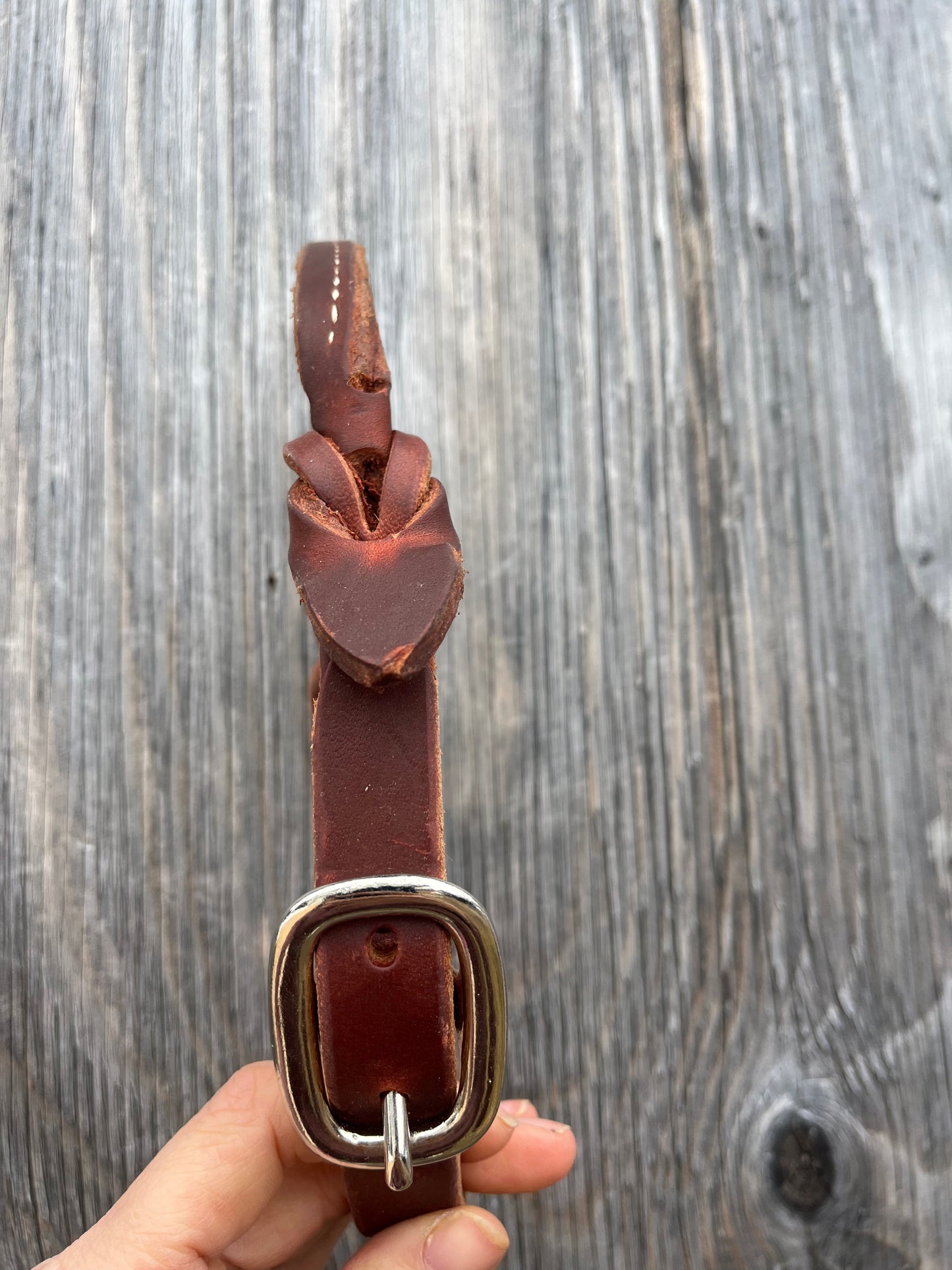 Harness leather grab strap/ night latch