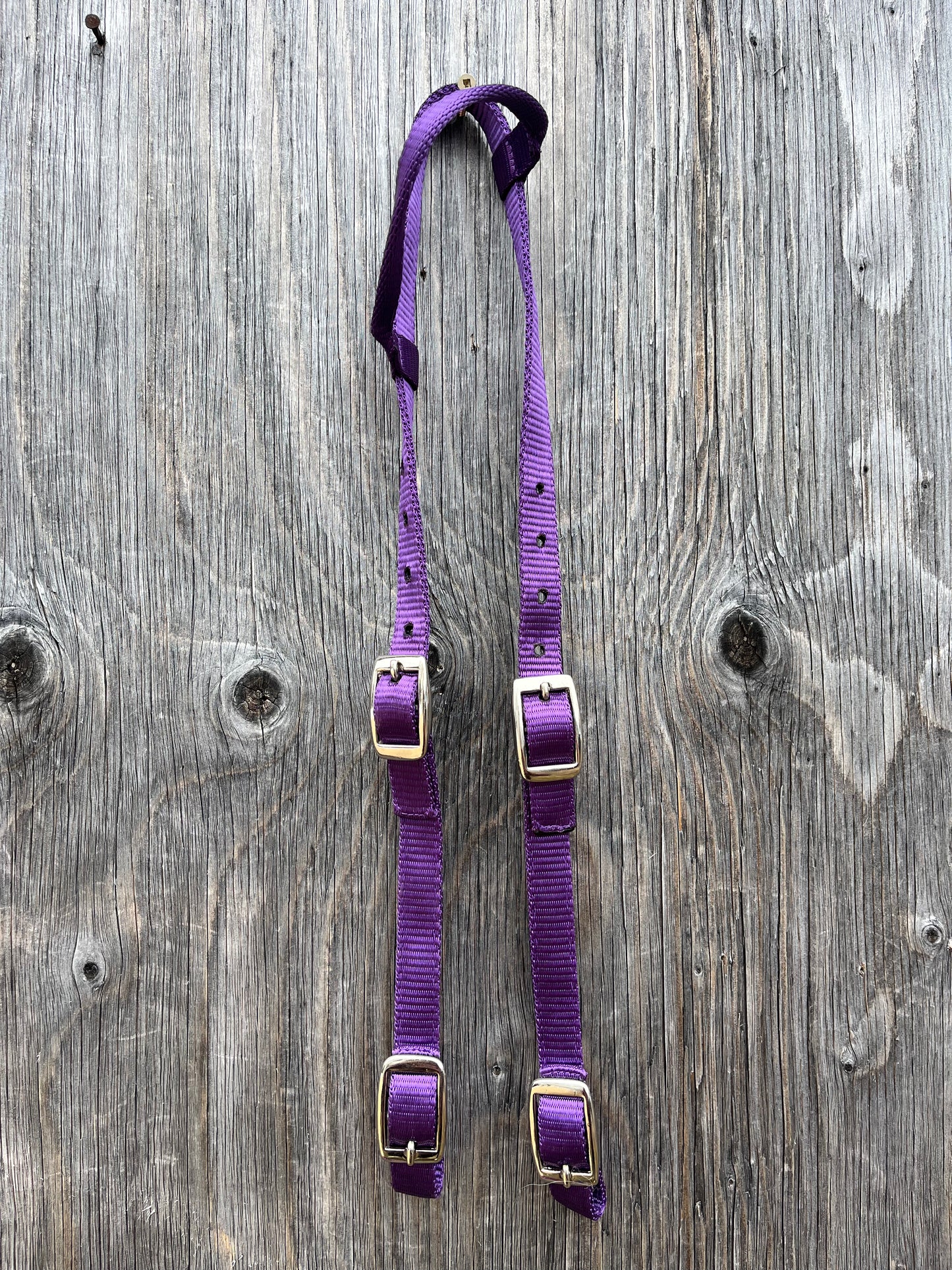 Purple quick change nylon one ear headstall