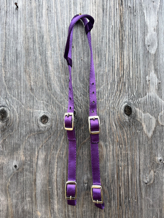 Purple quick change nylon one ear headstall