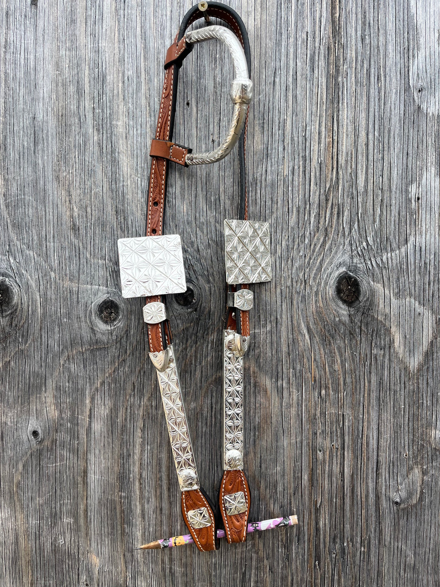 Silver one ear headstall