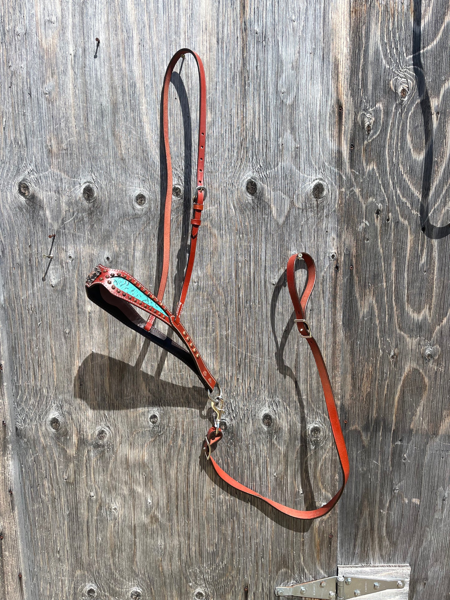 Teal filigree tie down set