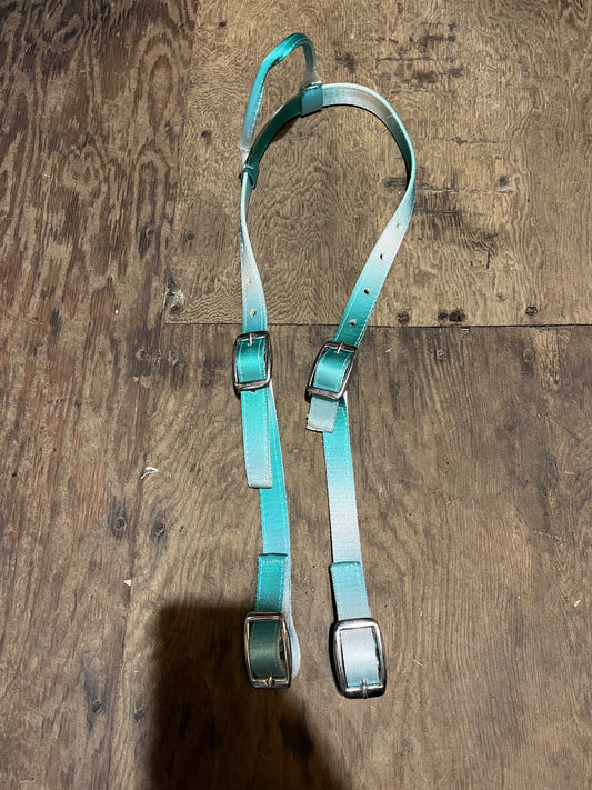 Teal ombre nylon one ear quick change headstall