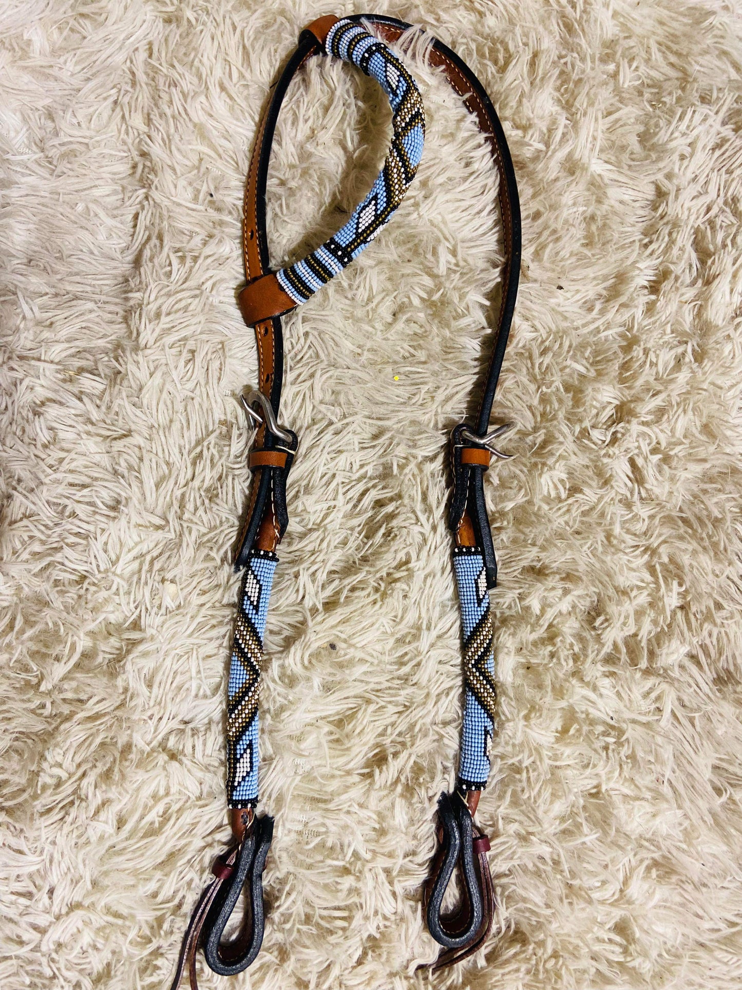 beaded one ear headstall