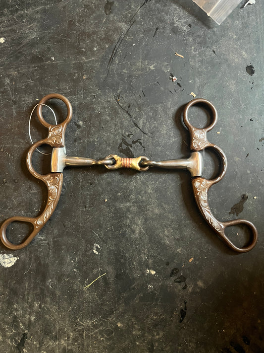 Engraved copper dog bone