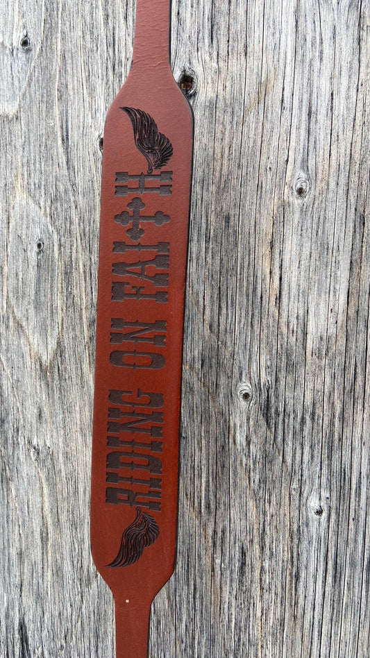 Riding on faith wither strap