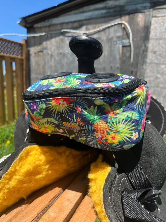 Aloha flower saddle sac speaker bag