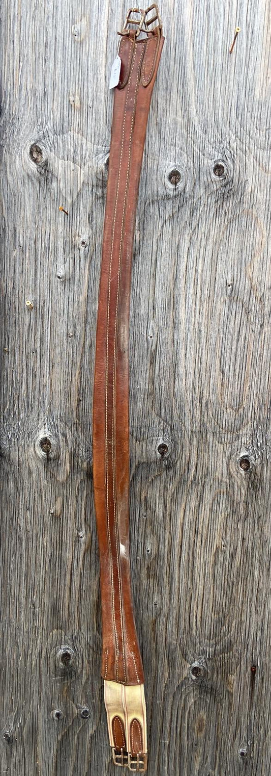48” older leather girth
