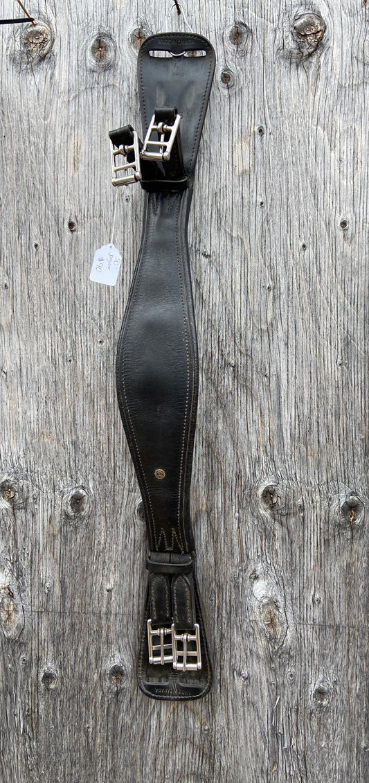28” black schleese leather girth