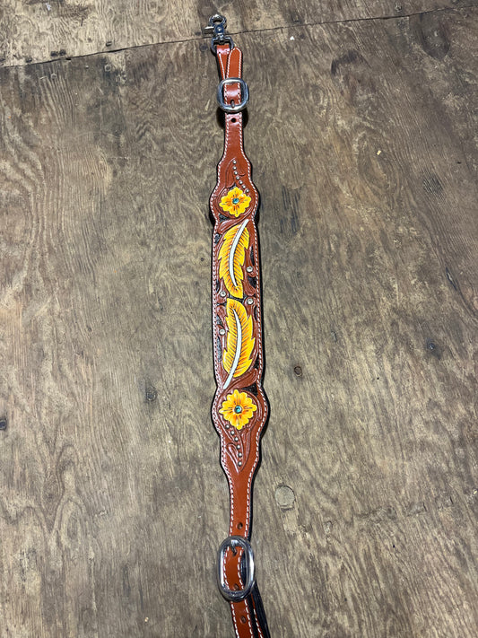 Yellow feather wither strap