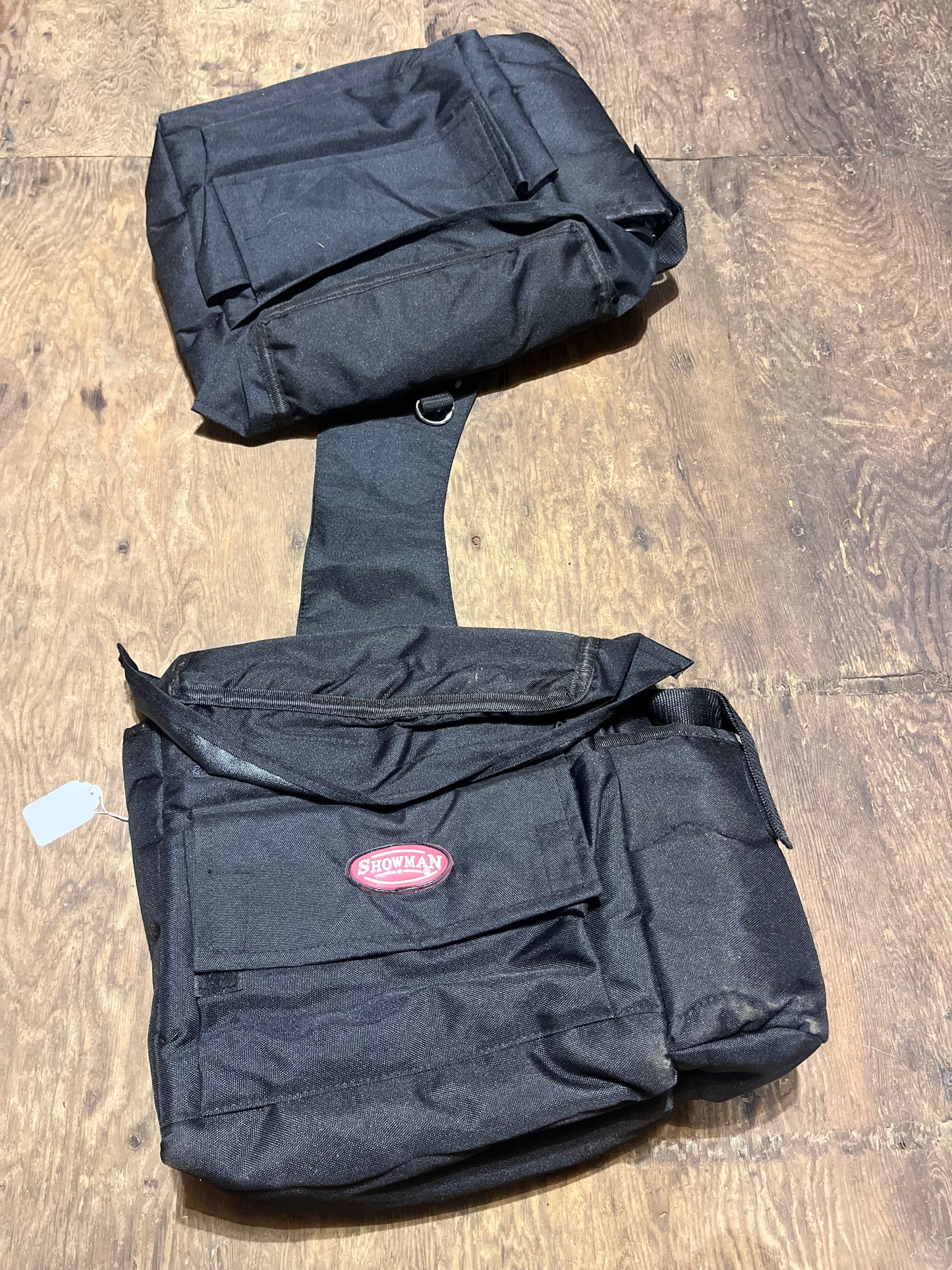 Double saddle bag with water bottle