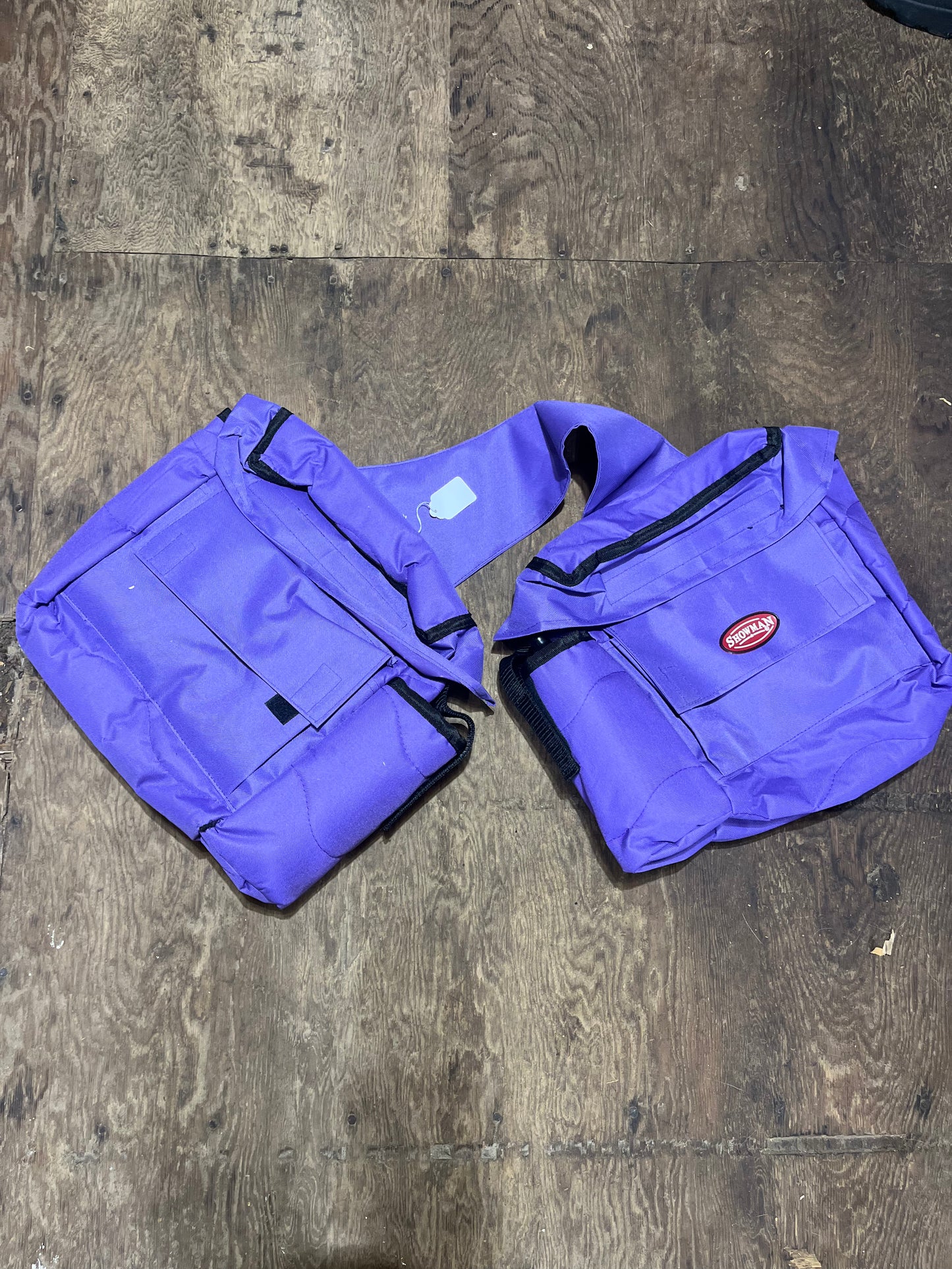 Double saddle bag with water bottle