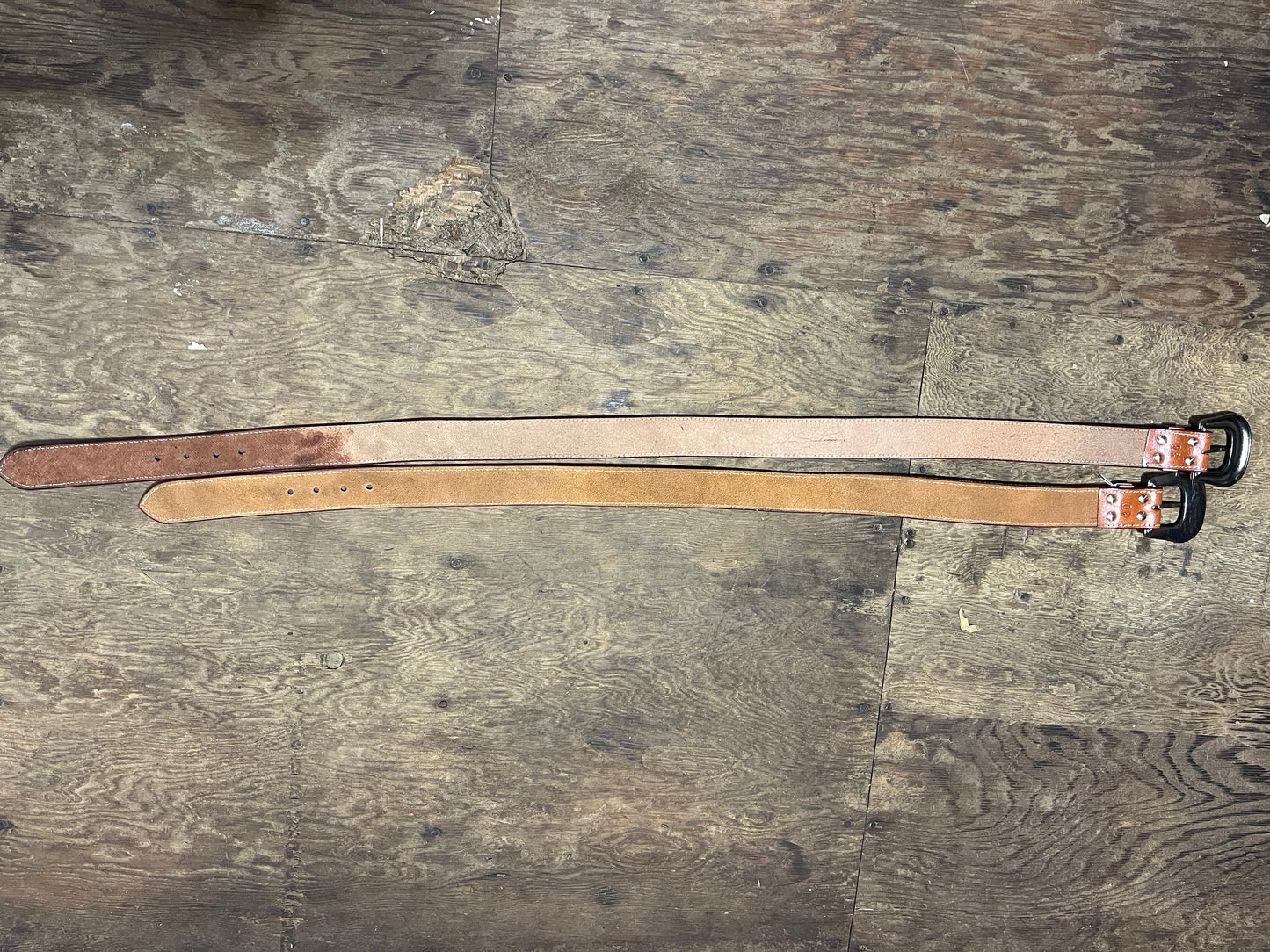 Tooled leather belt total lengths 38.5” and 44.5”