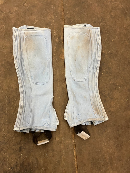 Medium blue used half chaps