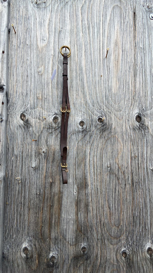 Running martingale attachment with brass hardware